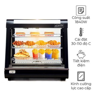 Tủ giữ nóng thức ăn kính phẳng hw-60-1 newsun