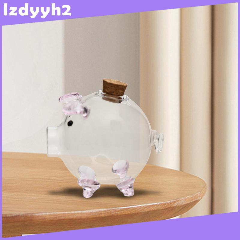 Ống Heo Tiết Kiệm Bằng Kính Thủy Tinh Để Bàn Dễ Thương Làm Quà Sinh Nhật Cho Bé Gái
