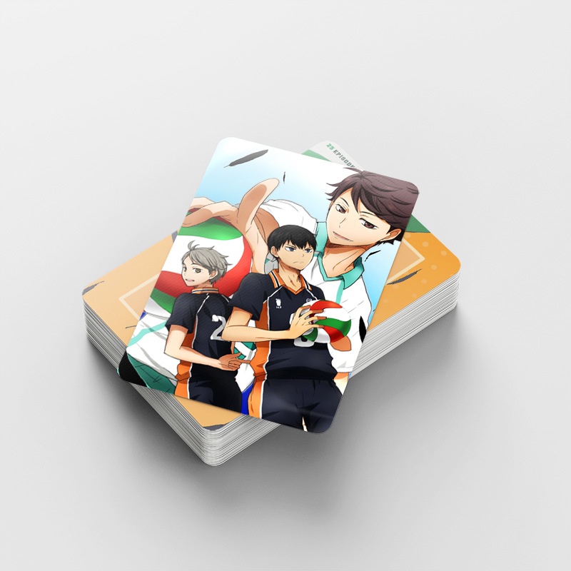 Haikyuu!! Laser Box Photocard Lomo Card Postcard Stickers thẻ 60 chiếc + nhãn dán 32 chiếc
