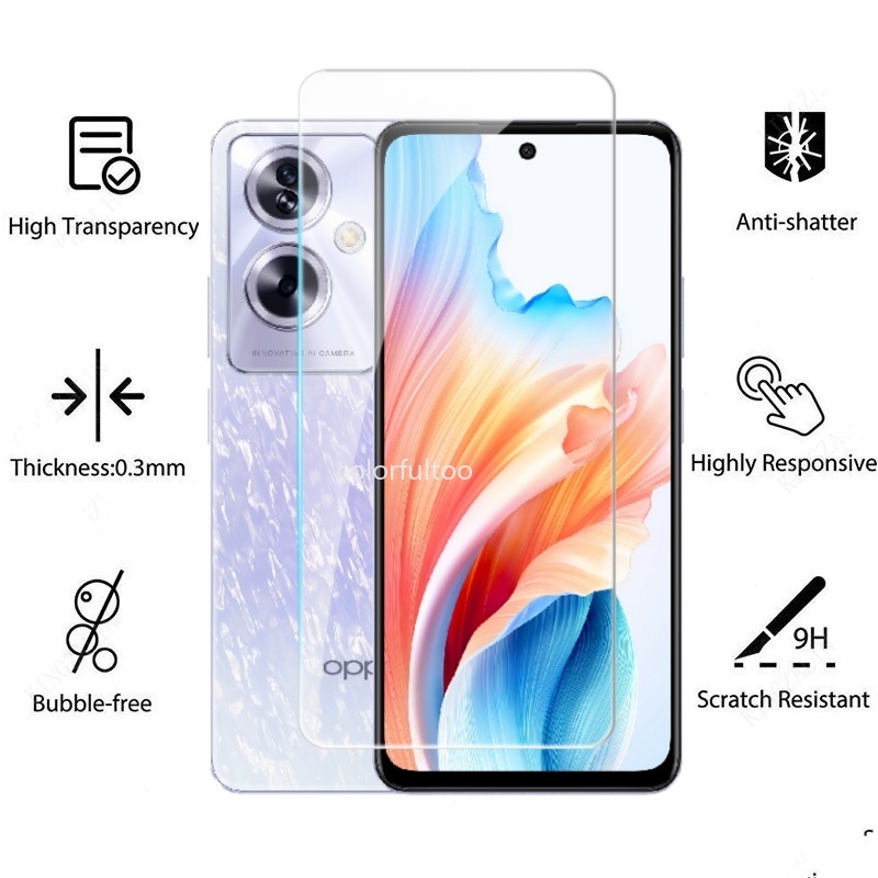 Oppo A79 5G Film 2 IN 1 Screen Protector For Oppo A79 A 79 A18 A38 OppoA18 OppoA79 4G 5G Full Cover 9H HD Tempered Glass Protective Front Film Camera Back Lens Film
