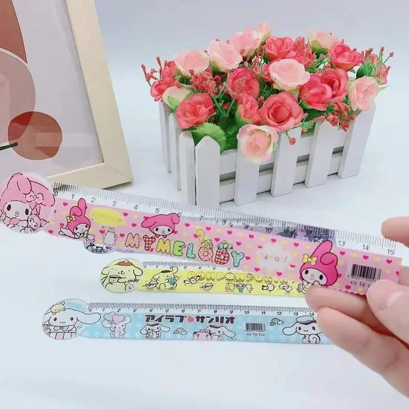 Thước Cuộn 15cm Hình sanrio kuromi melody Dễ Thương Cho Học Sinh