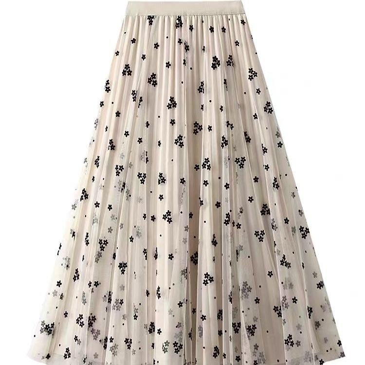 Chân Váy Gạc Dáng Chữ a Lưng Cao In Họa Tiết Phong Cách Thu Đông Kiểu Mới Dành Cho Bạn Nữ