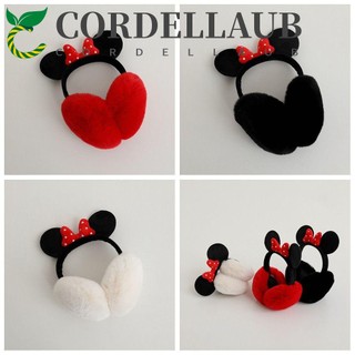 Cordellaub Nút Bịt Tai Bằng Bông Hình Chuột mickey Hoạt Hình Có Thể Gập Lại Cho Mùa Đông