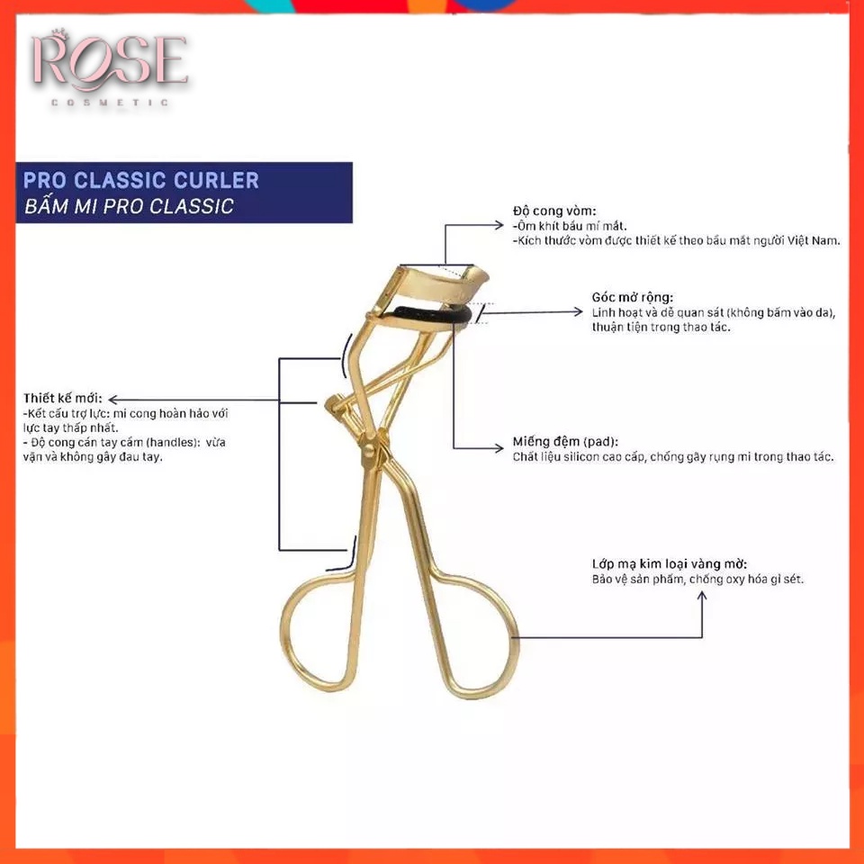 Kẹp Bấm Mi The Face Shop ⚡⚡ Hàn Quốc Eyelash Curler TFS siêu cong màu Bạc  siêu dễ dùng