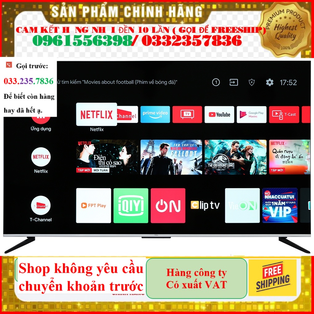 &gt; Android Tivi TCL 65P737 4K 65 inch