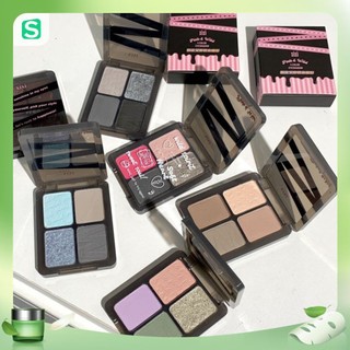 Bảng phấn mắt 4 màu XIXI vỏ black pink Pink Wild 4 Color Eyeshadow bền màu lâu trôi