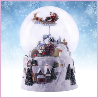 Quả cầu pha lê phát nhạc có đèn thay đổi màu sắc hình ông già noel