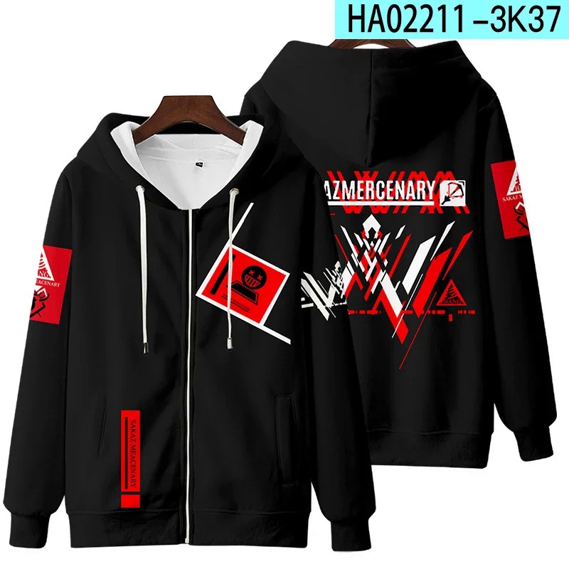 Áo Khoác hoodie Có Khóa Kéo In Hình game arknights 3d Thời Trang Đường Phố Cho Nam Và Nữ