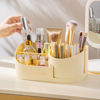 Ngăn bàn chải giá đỡ bàn thay đồ chăm sóc da kệ sản phẩm xoay hộp trang điểm để bàn dụng cụ tổ chức mỹ phẩm trang điểm xô