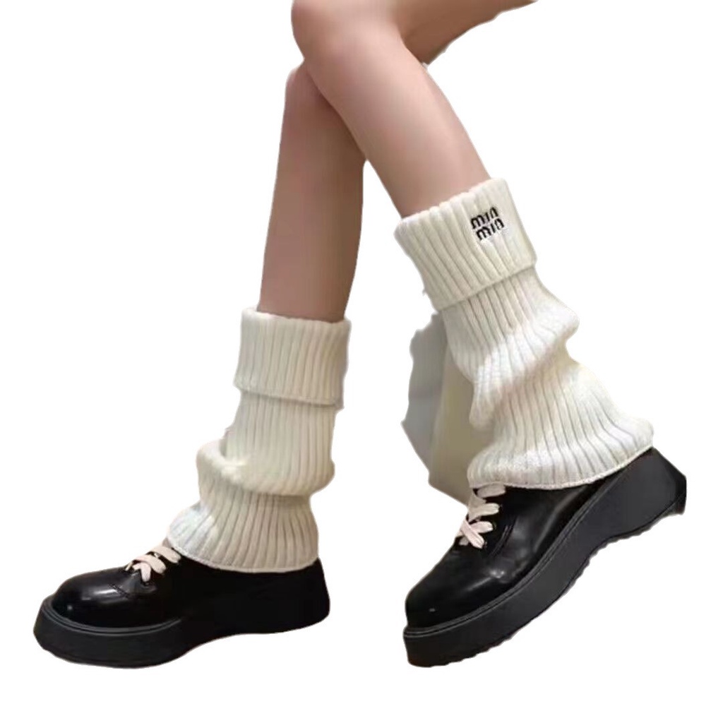 Vớ Dệt Kim Ấm Áp Thêu Hình Ong Thời Trang Thu Đông Nhật Bản Dễ Phối Đồ Dành Cho Bạn Gái jk