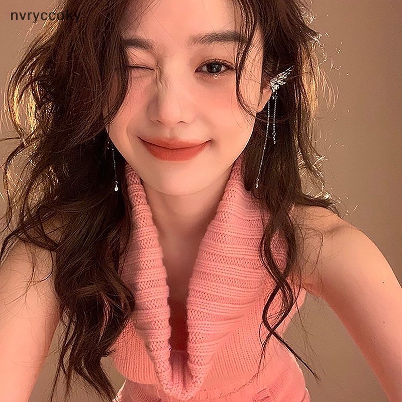 1 Cặp Khuyên Tai Kẹp Dài Hình Cánh Thiên Thần Bằng Kim Loại Dạng Lỏng Không Xỏ Lỗ Tai Phong Cách punk Thời Trang Cho Nữ vn