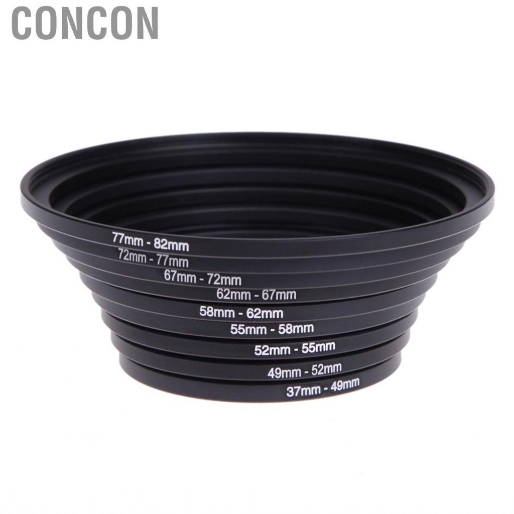 Concon 18 Piece Filter Ring Adapter Set All Metal Camera Lens Kit