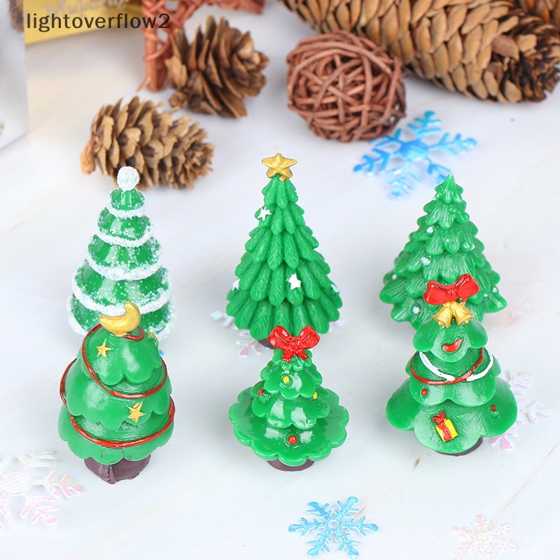 Mô Hình Cây Thông Giáng Sinh Mini Bằng Nhựa resin Trang Trí Tiểu Cảnh
