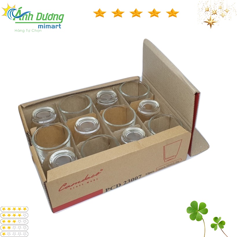 Set 12 chén thuỷ tinh - Ly uống rượu thủy tinh (AD)