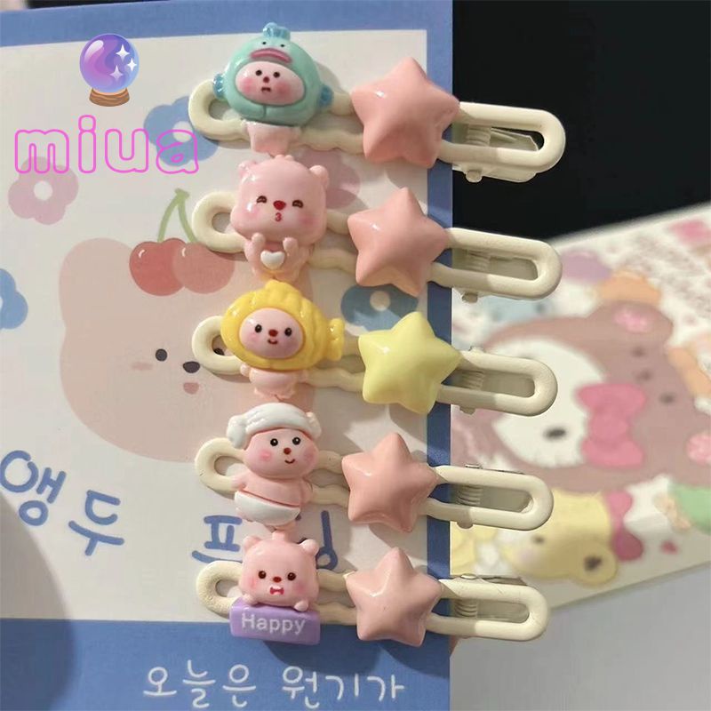 Miu🔮1K kẹp tóc xinh Kẹp Tóc Hình LOOPY Hoạt Hình Ngôi sao Xinh Xắn Cho Nữ kẹp tóc