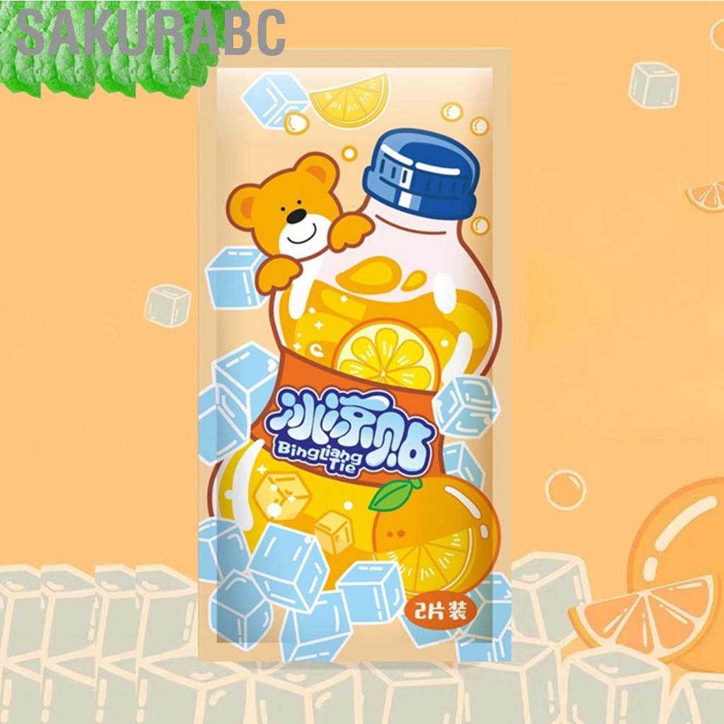 Sakurabc Cooling Forehead Strips  Soothing Spiny Cloth Patch Physical Fever Reduction for High Temperature