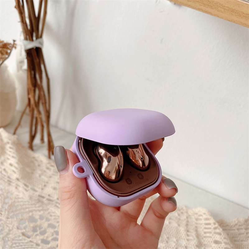 Bao Da Điện Thoại pc Cứng Màu Trơn Đơn Giản Cho Samsung Galaxy Buds FE / Buds Pro / Buds 2 / Buds2 Pro Ốp