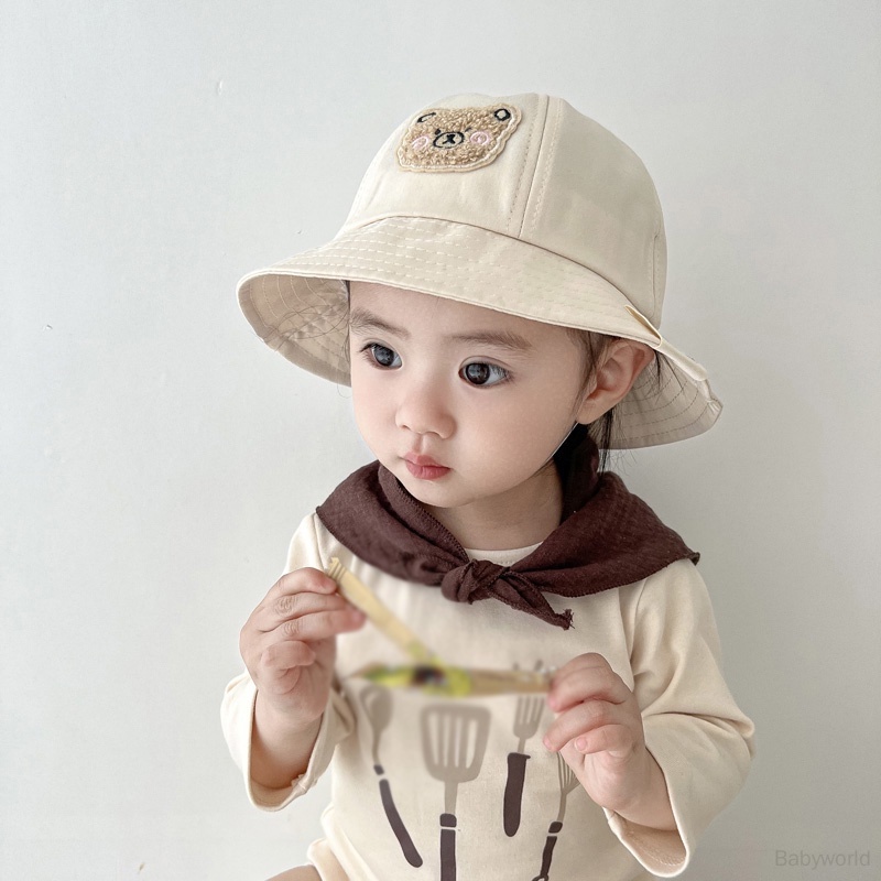 Mũ Xô Hình Gấu Hoạt Hình Chống Nắng Dành Cho Bé Trai Bé Gái