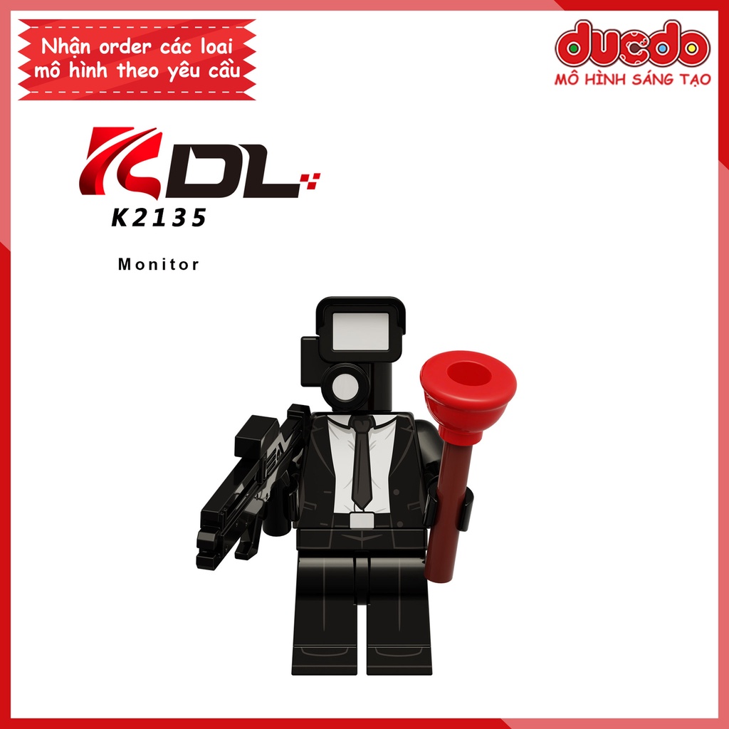 Minifigures nhân vật Speaker TV Skibidi Toilet - Đồ chơi Lắp ghép Xếp hình Mô hình Mini Koruit KDL818