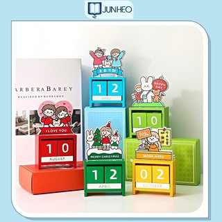 Lịch gỗ để bàn 2022 derco trang trí sang trọng JUNHEO