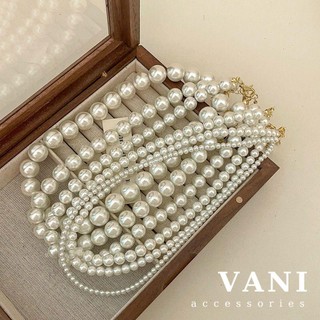 Dây Chuyền Vòng Cổ Hạt Châu Trơn Phong Cách Cổ Điển, Sang Trọng - Vani Store - TS000483