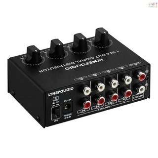 ♬|lynepauaio bộ khuếch đại tín hiệu âm thanh nổi 1 trong 4 đầu ra 1 kênh 4 kênh cho loa giao diện rca