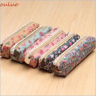 Bóp Viết mini Phối Ren Hoa Phong Cách retro vintage