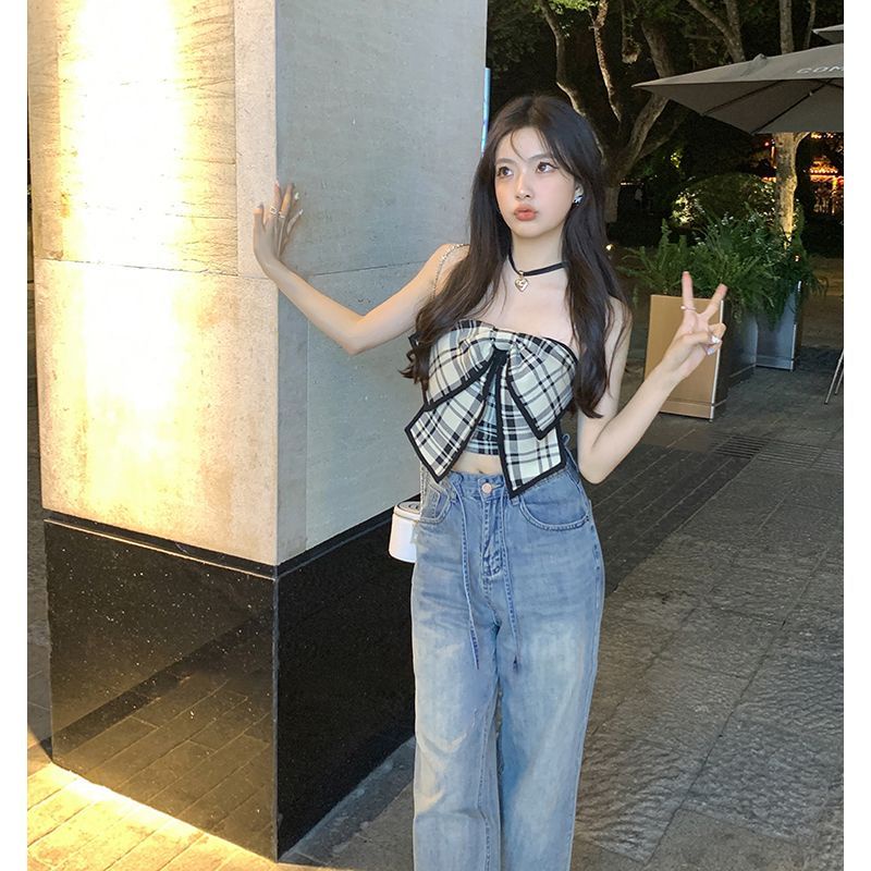 Áo Ống Thắt Nơ Phong Cách Hàn Quốc Thời Trang Mùa Hè Hàng Mới Dành Cho Bạn Nữ