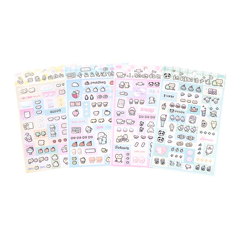 Ông. Set 2 Tấm Sticker Dán Trang Trí Lều Họa Tiết Hoạt Hình Dễ Thương diy
