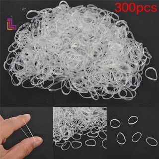 Set 300 dây buộc tóc co giãn bằng cao su hàng mới