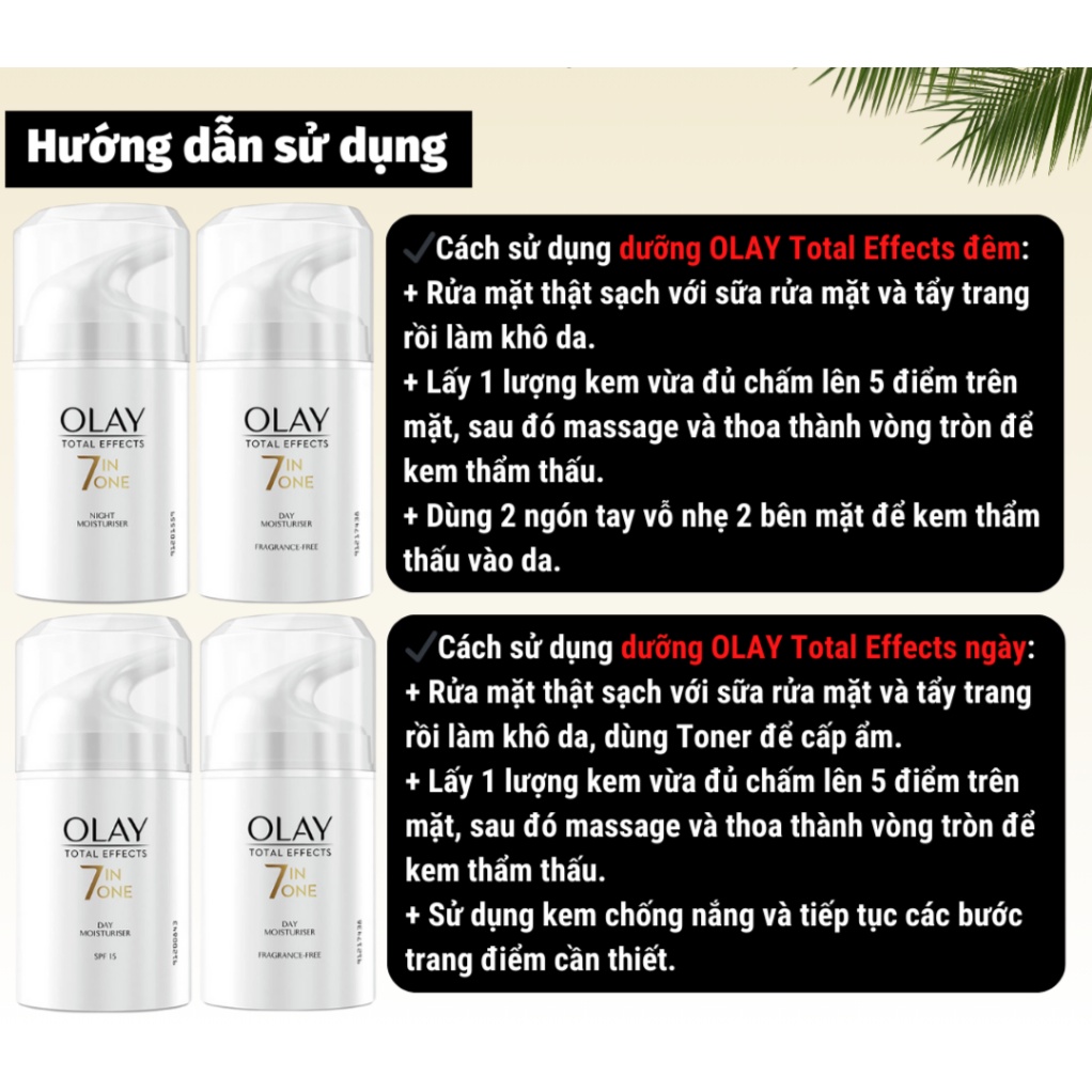 Kem Dưỡng OLAY Total Effect 7 in 1 Moisturiser - chính hãng - Voi Hồng Cosmetics