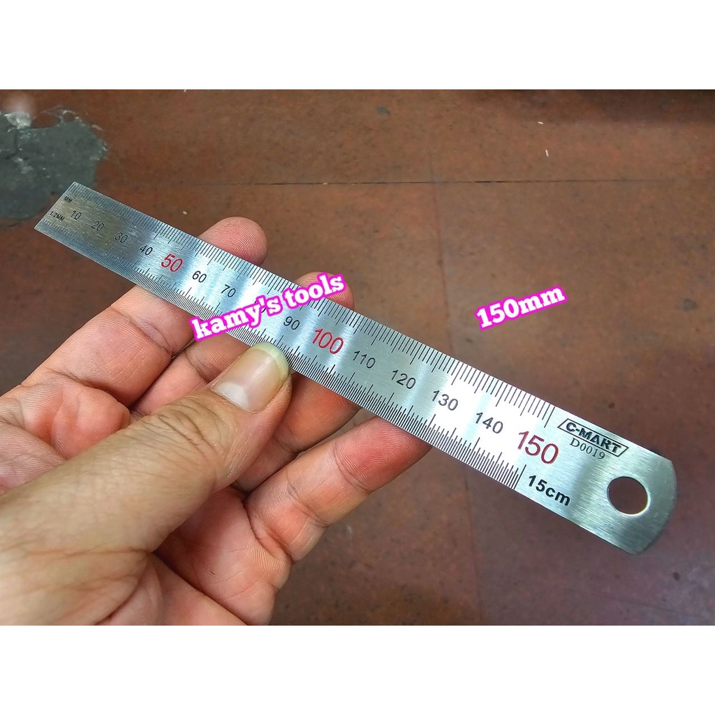 Thước lá inox C-mart 150mm 300mm D0019-150 D0019-300
