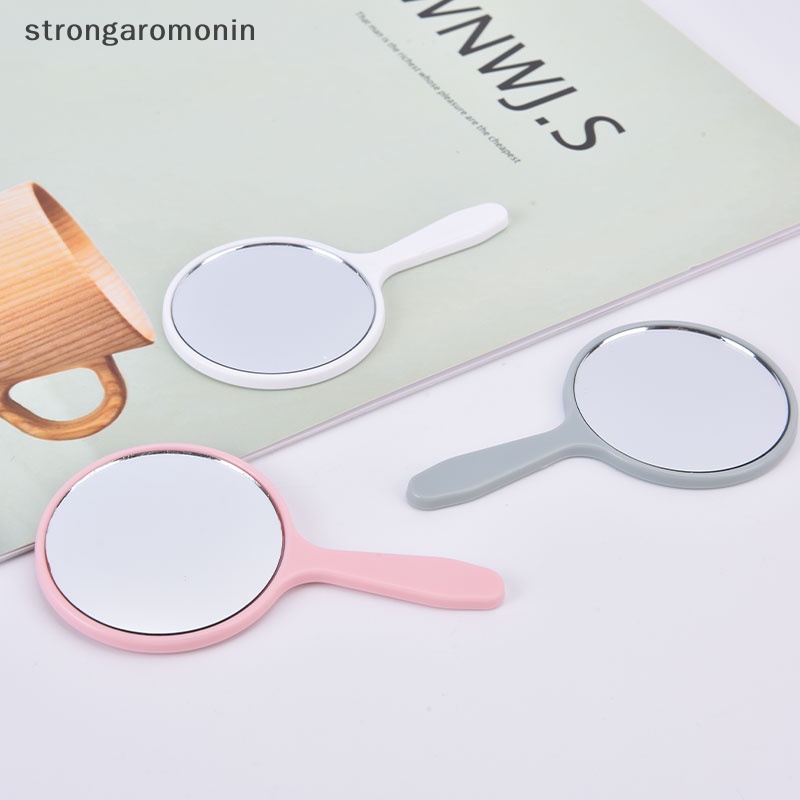 Gương Trang Điểm Cầm Tay Hình Tròn Có Tay Cầm Tiện Dụng