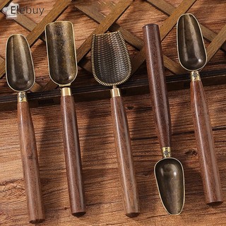 1 Muỗng Lấy Trà Bằng Gỗ Mun Thiết Kế Sáng Tạo Phong Cách retro Mới