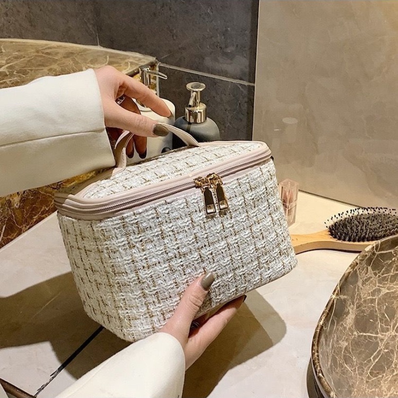 Túi Vải Tuýt Đựng Mỹ Phẩm / Đồ Trang Điểm Sức Chứa Lớn Tiện Lợi Cho Nữ