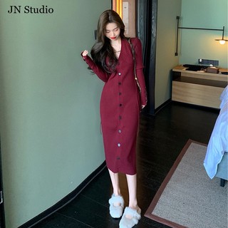 JN Studio Chic váy nữ Đầm Body Cho thời váy xu hướng Cute Cổ điển Hàn Phong WLQ2300MN2 50Z231215