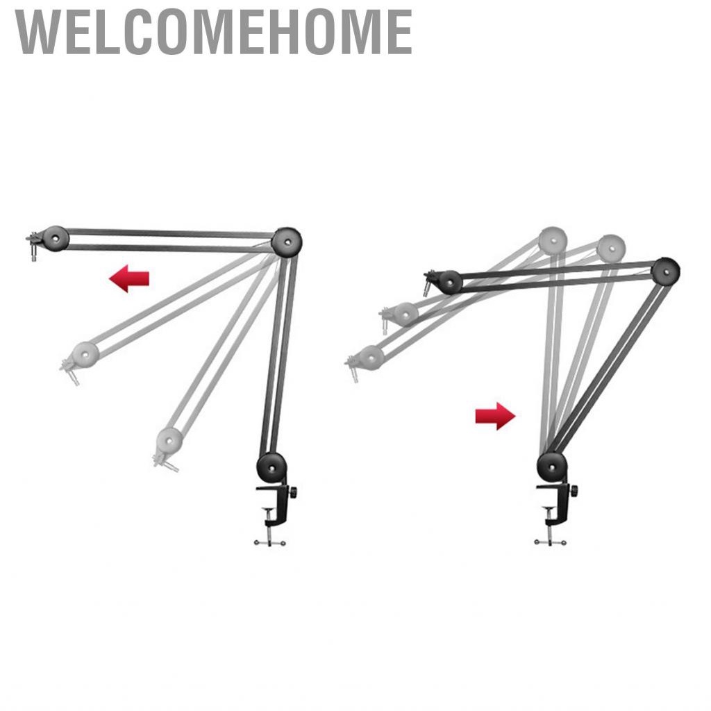 Welcomehome Microphone Boom Arm Mic Stand Springless Cantilever Bracket Condenser Live Recording Desktop
