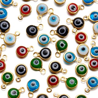 St.kunkka 5 Cái / 10 Chiếc Thép Không Gỉ Vàng Mắt Quỷ Hạt Mắt Cho diy Mặt Dây Chuyền Vòng Tay Vòng Cổ