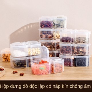 Hộ gia đình chống ồn gia vị ớt gia vị khô hộp đựng gia vị đôi hộp đựng gia vị cho nhà bếp