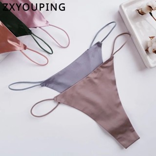  Bộ 1   3 Quần Lót Dây Chữ t Màu Trơn Lưng Thấp size s-Xll Quyến Rũ Cho Nữ 