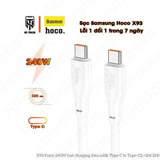 Cáp sạc nhanh type c 240w, dây sạc nhanh samsung hoco x93, dây type c truyền dữ liệu từ c to c, dây sạc android dài 2m.