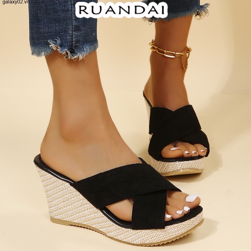 RUANDAI  dép nữ Dép xăng đan đế xuồng cao gót sandal nữ 2023 thời trang  Stylish Thoải mái Chất lượng cao Korean Style X0101480 37Z230910