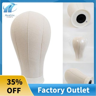 Đầu ma nơ canh vải canvas phối ren trưng bày tóc giả