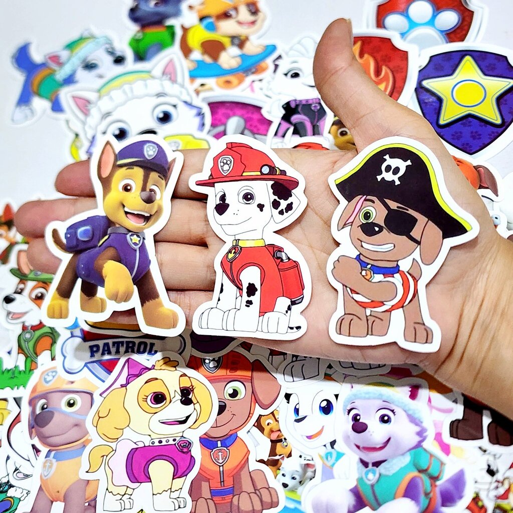 Paw Patrol Dog Sticker Paul Đồ chơi chai nước chống nước mạnh mẽ (50 miếng)