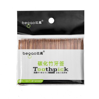 In Stock# Japanese Carbonized Toothpick Disposable Home Use and Commercial Use Bamboo Fruit Toothpick Portable Portable Toothpick Restaurant Toothpick Wholesale 12cc