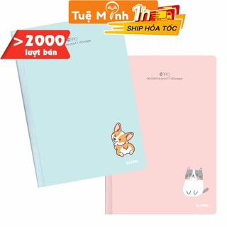 Vở Caro 5x5 B5 120 trang may dán gáy bìa màu pastel hiện đại Sổ tập KLONG MS 835