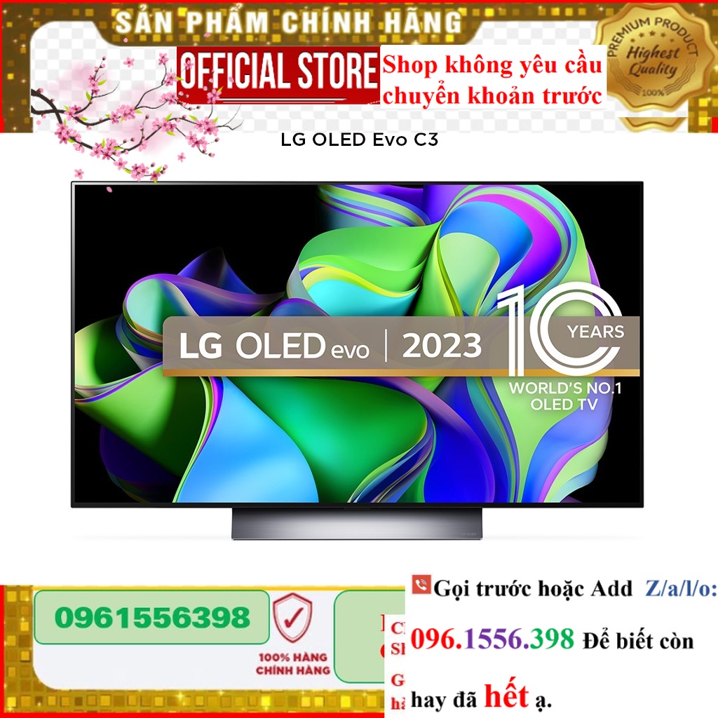 Smart Tivi LG OLED Evo 4K 77inch OLED77C3PSA - Model 2023 ||Sale