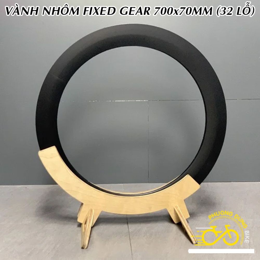 Vành nhôm không nan hoa xe đạp 700Cx70mm 32 lỗ cho Fixed Gear