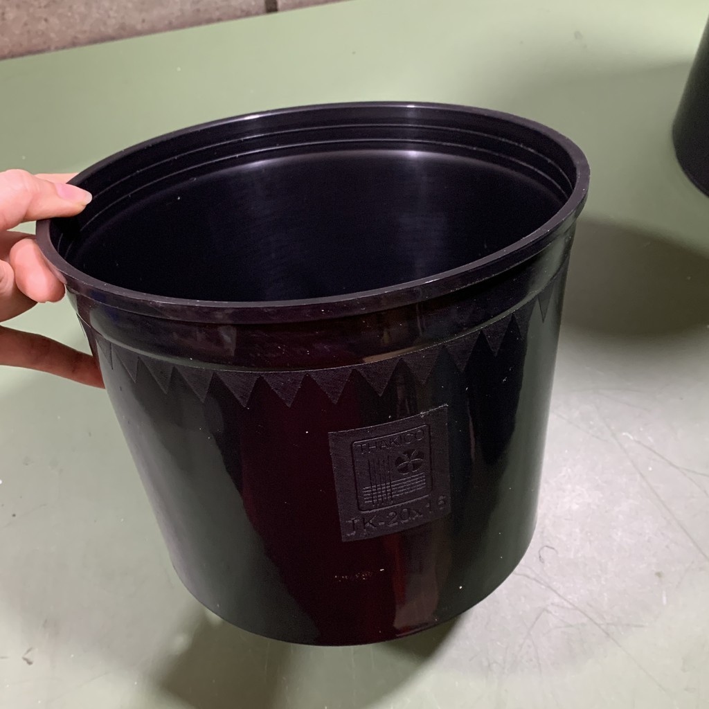 Chậu nhựa cứng 20x16 (cm) ĐEN, nhựa cứng , trồng mai , sứ , kiểng lá, kiểng hoa.