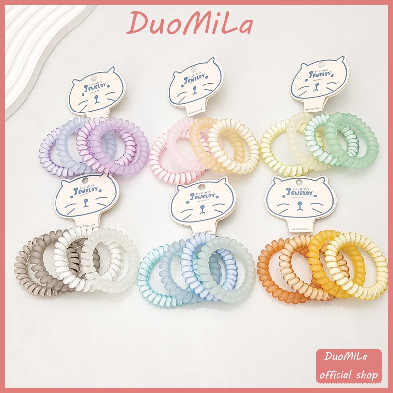 Dây Buộc Tóc Cao Su Màu Thạch Đơn Giản Dễ Thương Thời Trang Phong Cách Hàn Quốc